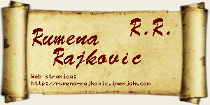 Rumena Rajković vizit kartica